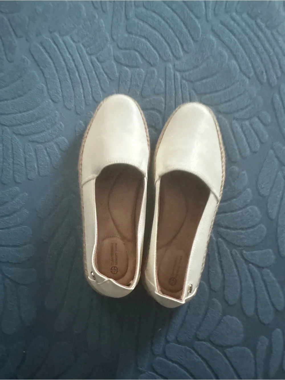 Giani Bernini Cream Espadrille Slip-On Flats